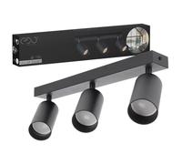 Spot de plafond - MALGA - 3 BLACK - 3x GU10 - Aluminium - Contemporain