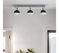 Spot de Plafond Noir Blanc B : 43 CM Pivotant 3-flammig GU10 Plafonnier