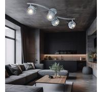 Plafonnier Suspension Lampe Spot Mobile Gris Antique Couloir 4 à Flammes LED