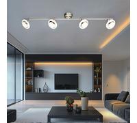 Plafonnier Suspension Lampe Spot Pivotant LED Lampe de Salon Chrome L 80 CM