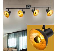 Spot de Plafond Plafonnier Lampe de Chambre à Coucher or Noir LED Spots Mobile