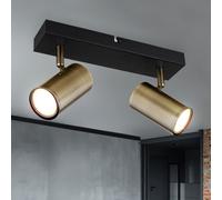 Spot de Plafond Plafonnier Lampe de Salon 2-flammig Spots Réglable Noir