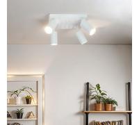 Spot de Plafond Plafonnier Métal GU10 4-flammig B : 25cm Petit Pivotant Blanc