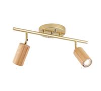 Spot de Plafond Semi-encastré réglable, éclairage directionnel Rotatif à 180°, Spots de Plafond en Bois, luminaires d'intérieur Modernes pour Couloir, Porche, entrée - Douille E27