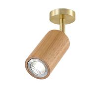 Spot de Plafond Semi-encastré réglable, éclairage directionnel Rotatif à 180°, Spots de Plafond en Bois, luminaires d'intérieur Modernes pour Couloir, Porche, entrée - Douille E27
