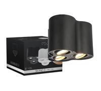 Spot de plafond - SKAND - Pillar SKAND 3 - Noir - 3xGU10 - Intérieur - Rond
