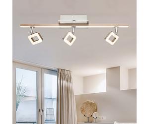 Spot de plafond spot bar Plafonnier LED lumière de salon mobile, rail lumineux, chrome, 18W 1620lm 3000K, LxPxH 61,5x9x16 cm Globo 56112-3