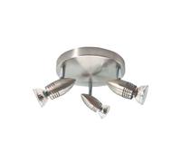 Spot de plafond triple circulaire Série Kegla GU10 Nickel