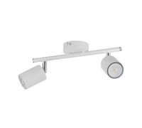 Spot de plafond WAIKA à deux flammes blanc mat avec ampoules LED GU10 510lm [EEK: E]