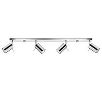 Spot De Plafonnier Métallique 80 Cm 4-Feux Allongé GU10 Chrome Salon Couloir