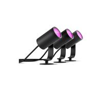 Spot d'éclairage extérieur intelligent Philips Hue Lily set de 3 LED multicolore 600 lm IP65 Noir