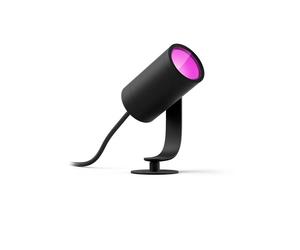 Spot d'extérieur connecté Philips Hue Lily White and Color Ambiance Extension Noir