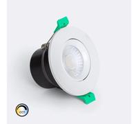 Spot Downlight Ignifuge Led 5-8w Rond Dimmable Ip65 Coupe Ø 65 Mm Solid Design Ajustable Noir Sélectionnable (Chaud-Neutre)