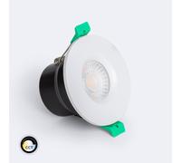 Spot Downlight Ignifuge Led 5-8w Rond Dimmable Ip65 Coupe Ø 65 Mm Solid Design Chromé Sélectionnable (Neutre-Froid)