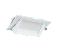 Spot Downlight LED 48W Rectangulaire Orientable 130 lm/W Coupe 210x125 mm