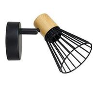 Spot Eloiz en métal et bois Ostaria Noir et naturel G