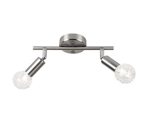 Spot en maille métallique nickel mat avec 2xE14 28W 230V ELASTICA