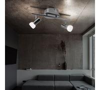 Plafonnier LED chrome salon spot éclairage spots en verre mobile Eglo 91663