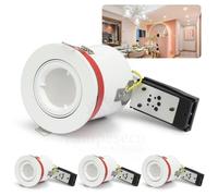 Spot Encastrable BBC Orientable diametre 100mm avec douille et ampoule GU10 5W Blanc Chaud