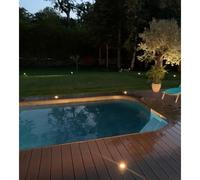 Spot encastrable carré pour abords de piscine à douille gu5.3