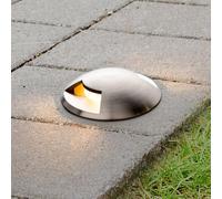 Spot encastrable dans le sol Lucande Helene, Ø 9 cm, aluminium, IP67 Helene Lucande, dimmable, gris, Aluminium, Moderne, Spot encastrable dans le sol LED