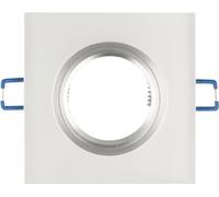 Spot encastrable GU10 Cadre d'encastrement en verre Lampe encastrée Ø75mm trou de perçage incl. douille GU10 pour ampoules LED Blanc Frosted Angulaire