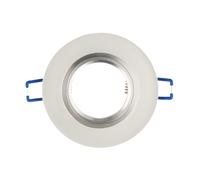 Spot encastrable GU10 Cadre d'encastrement en verre Lampe encastrée Ø75mm trou de perçage incl. douille GU10 pour ampoules LED Blanc Frosted Rond