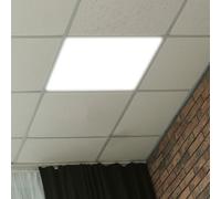 Panneau LED encastrable carré Spot de plafond LED blanc Plafonnier LED à grille plat, aluminium, 36W 4320lm blanc lumière du jour, LxLxH 59,5x59,5x3,3 cm