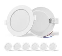 Spot encastrable LED - AIMOONSA - Lot de 6 - Extra plat - 9W (équiv. 72W) - Blanc froid 6500K