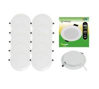 Lot de 10 Spot Encastrable LED Downlight Panel Extra-Plat 7W Blanc Neutre 4200-4500K
