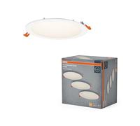 Spot encastrable LED Essential Slim 225mm 22W Blanc, lot de 3 downlights 2000lm blanc chaud 3000K, spot de plafond IP20