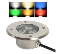 Spot Encastrable LED Exterieur Terrasse Très Mince 3W Spot LED Encastrable Exterieur IP68 Étanche Corps en Acier Inoxydable Utilisé