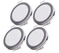 Spot encastrable LED plafonnier cuisine spot encastrable chrome plafonnier rond, 6W 500lm blanc chaud, DxH 8,5x1,5 cm lot de 4