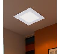 Spot encastrable LED plat Spot encastrable LED carré Spot encastrable au plafond Plafonnier LED blanc, aluminium, 12W 1160lm blanc froid, LxH 17x1,2 cm