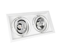 Plafonnier GU10 AR111 2 Flammes Blanc MODERN DAY DUE Maxi