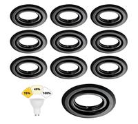 Spot Encastrable Noir Mat 7W - LAMPESECOENERGIE - 3 Intensités Réglables - Blanc Neutre 4000K