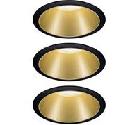 Spot encastrable Paulmann 93404 Cole Coin jeu de 3 LED 6 W noir, or