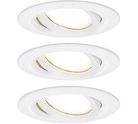 Spot encastré LED Nova Plus Coin Kit de base orientable IP65 rond 93mm 30° Coin 3x6W 3x470lm 230V gradable 2700K Blanc dépoli Blanc dépoli G