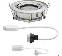 Paulmann Spot encastrable pour salle de bains Nova 93662 – GU10/GU5.3 35 W – fer brossé