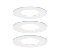 Paulmann Nova Spot encastrable pour salle de bains jeu de 3 LED LED 18 W IP44 blanc mat