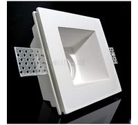 Spot encastrable profond carré en plâtre céramique fixe encastrable à peindre pour GU10 et MR16 pour faux plafond CSF085