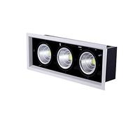 Spot encastré 3 x 7 W, 3 têtes, en Aluminium, Rendu des Couleurs élevé, éclairage de Plafond pour Commerce, Magasin de vêtements, éclairage LED encastré pour intérieur et extérieur