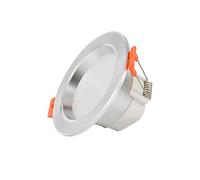 Spot encastré 5 W 3 Couleurs en Aluminium brossé, Angle de Faisceau de 120 °, 400 LM, Spot de Plafond, Ignifuge, économie d'énergie, LED, Lampe d'appoint compacte Ted