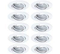 Paulmann 93400 Base encastrés LED rond max. 10 watts Spots encastrés Blanc dépoli lampe encastrée Métal spots pour plafond GU10