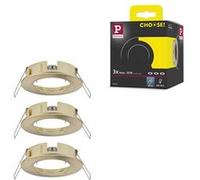 Paulmann Spot encastré Choose 92483 – Collerette jeu de 3 3x10 W laiton brossé