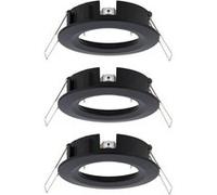 Spot encastré Choose Kit de base fixe IP44 rond 78mm max. 3x10W 230V gradable Noir mat Noir mat