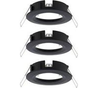 Spot encastré Choose Kit de base fixe IP44 rond 78mm max. 3x10W 230V gradable Noir mat Noir mat G