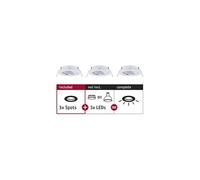 Spot encastré Choose Kit de base orientable rond 84 mm 50° max. 3x10W 230V gradable Blanc dépoli