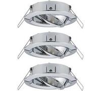 Spot encastré Choose Kit de base orientable rond 84mm 50° max. 3x10W 230V gradable Chrome Chrome G