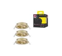 Spot encastré Choose Kit de base orientable rond 84mm 50° max. 3x10W 230V gradable Laiton brossé